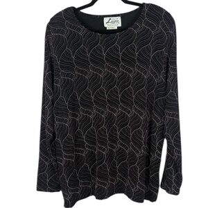 Creazioni Lorizia Vintage Collection Black Purple Pink Green Long Sleeve 3XL Top